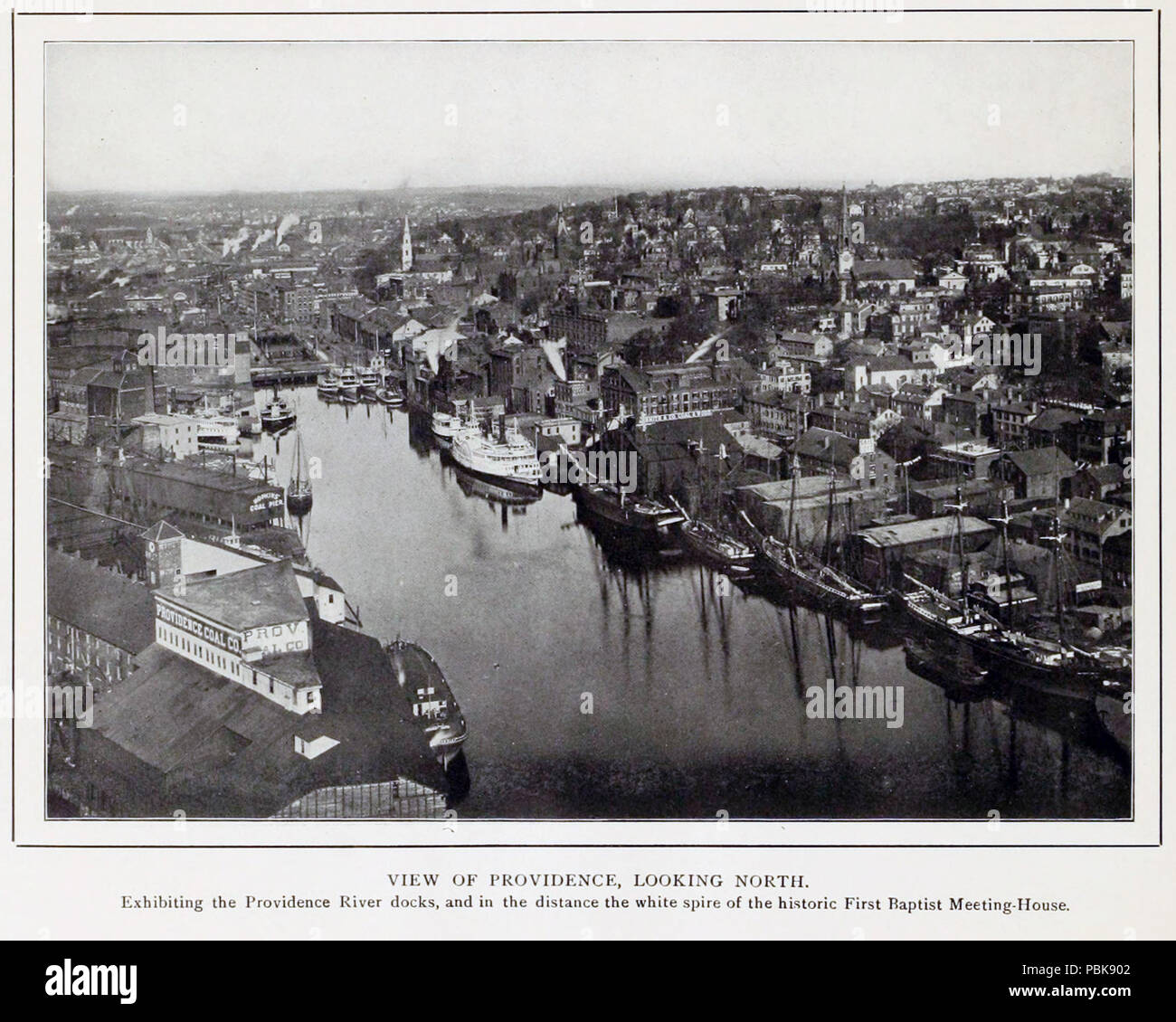 1814 Vue de la Providence à nord à partir de vues de la Providence (1900) Banque D'Images