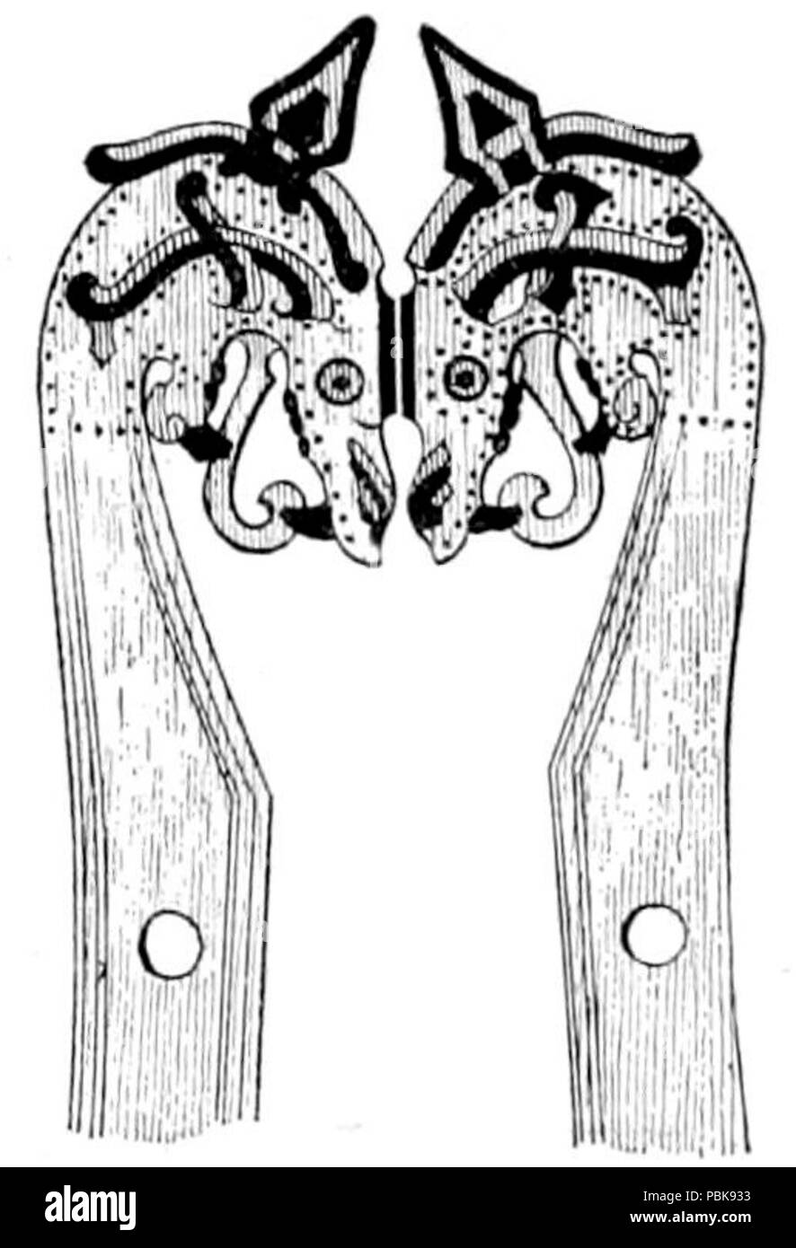 1695 La Marine royale, une histoire à partir de la première fois de présenter le Volume 1 - Chapitre 1 Le navire de Gokstad (Détails de partisans de l'auvent) Banque D'Images