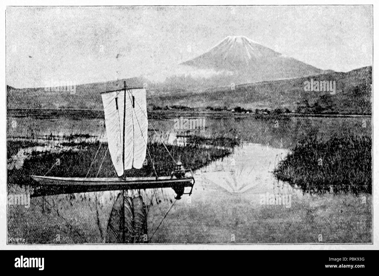 1147 p 005--Jinrikisha jours au Japon Banque D'Images