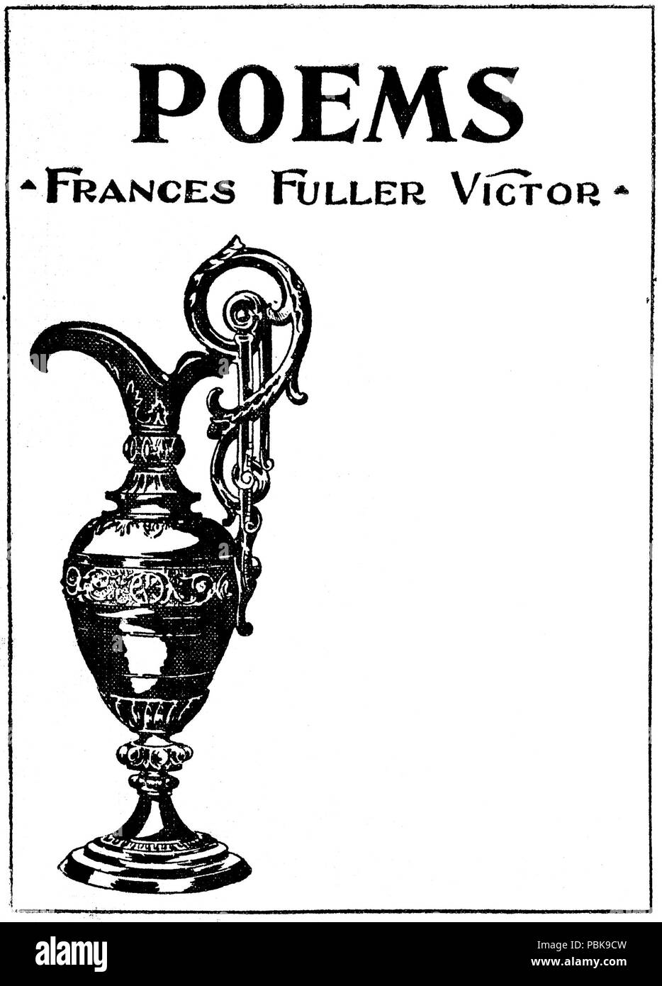 1207 poèmes par Frances Fuller Victor, 1900, couverture Banque D'Images