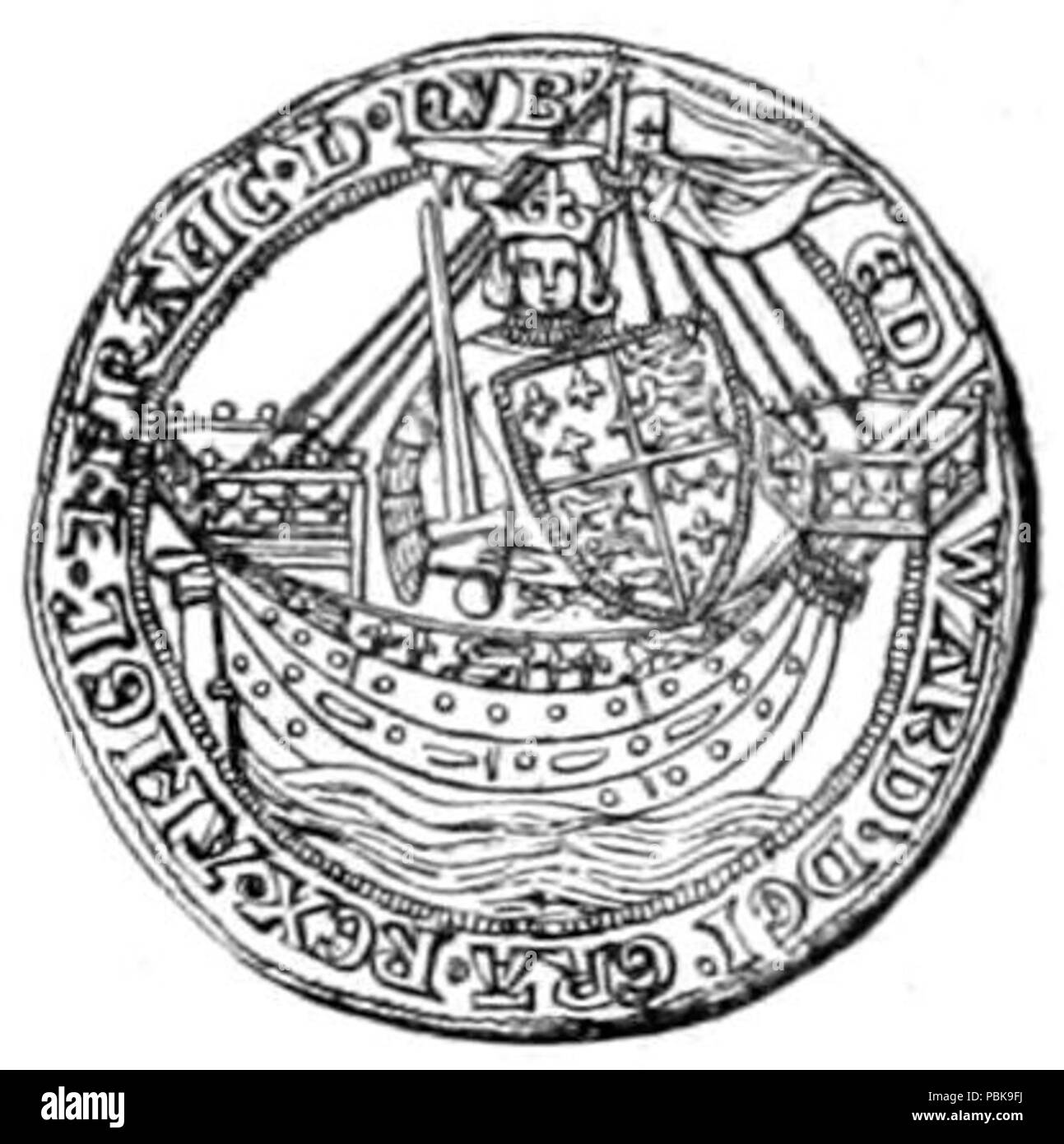 1695 La Marine royale, une histoire à partir de la première fois de présenter le Volume 1 - Chapitre 7 -Noble d'or d'Edouard III Banque D'Images