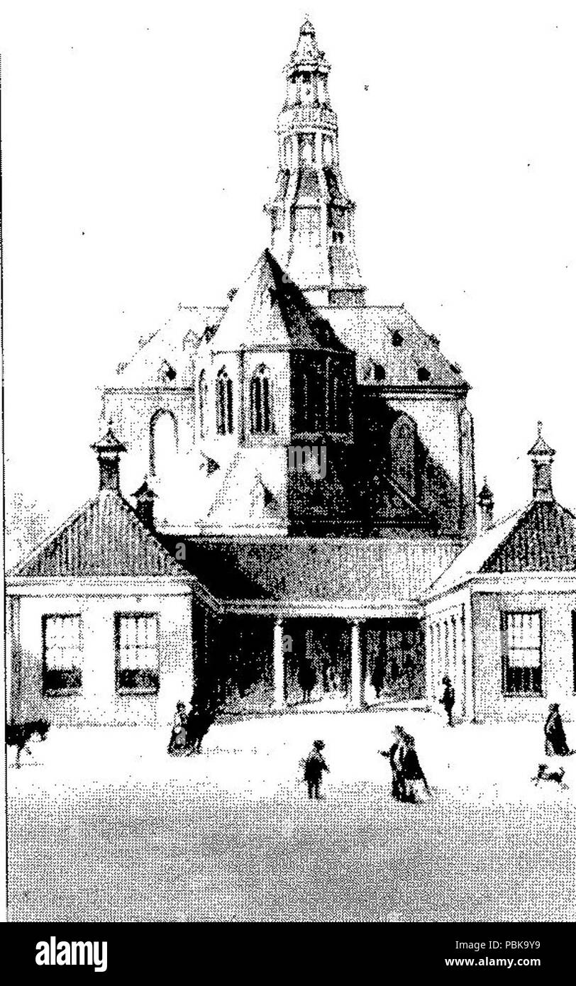 Kerk d'Aa de 2e helft van de 19e eeuw. Banque D'Images