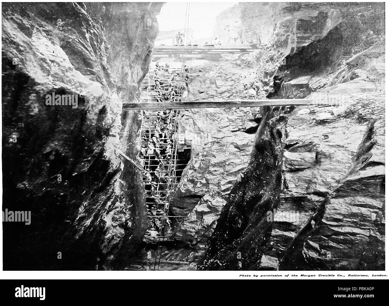 . Mine Graphite, Kurnegalle, Sri Lanka . Entre 1897 et 1899 727 107 mine de graphite QE1 Banque D'Images