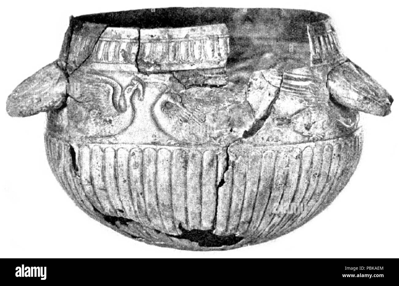 Greco-Scythian 729 vase avec lignes de vol d'oies sauvages 5ème-4ème siècles BCE/ Banque D'Images