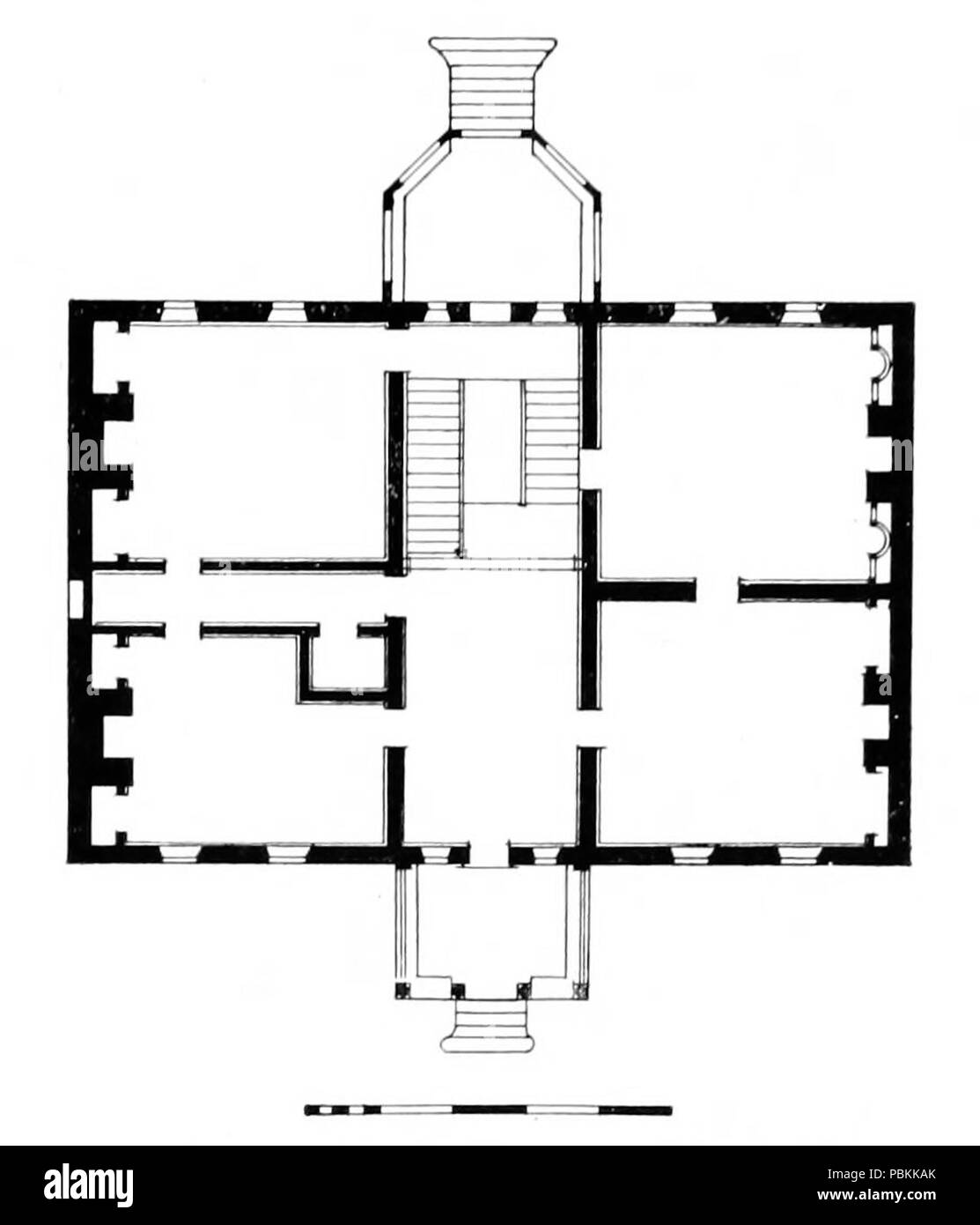 860 Kimball - plan Gunston Hall Banque D'Images