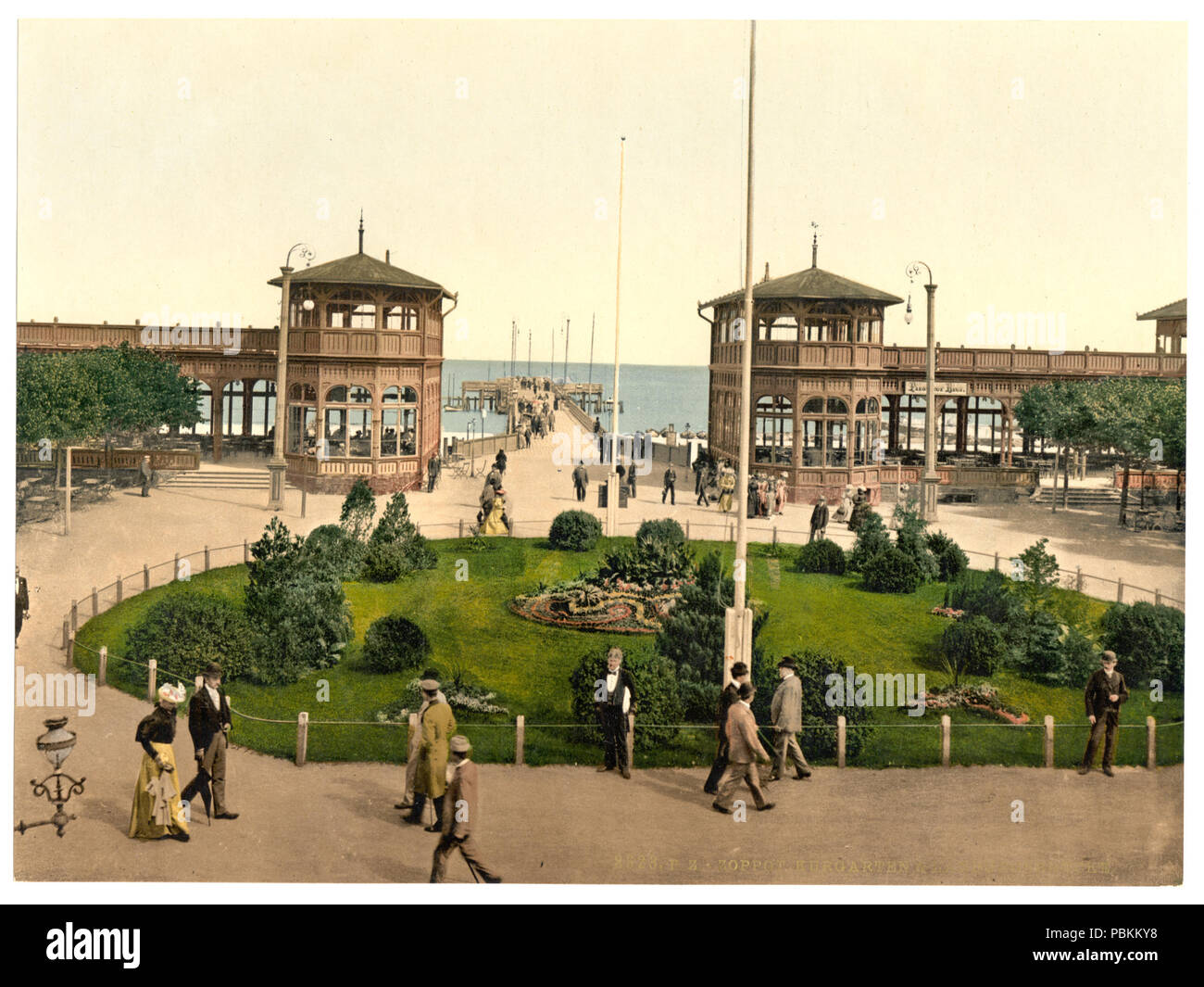Et Landungsbrucke 869 Kurgarten, Zoppot, est de la Prusse, l'Allemagne (c.-à-d., Sopot, Pologne)-RCAC2002714023 Banque D'Images