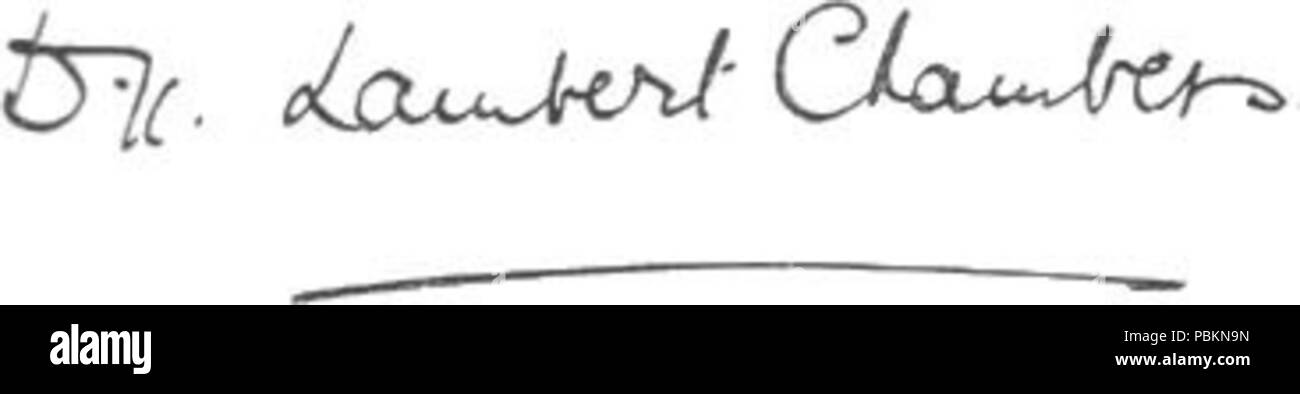 . Anglais : Signature de Dorothea Lambert Chambers (née Douglass ; 1878-1960), joueur de tennis français, champion de Wimbledon en 1903, 04, 06, 10, 11, 13, 14. Champion olympique en 1908 . Avant 1910 884 Lambert chambers sig Banque D'Images