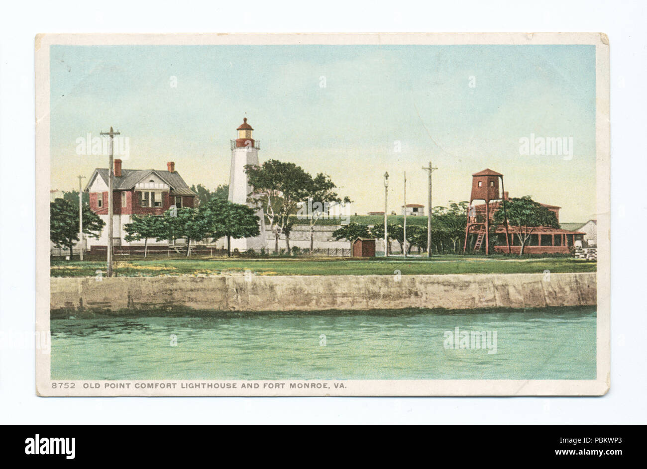 921 Lighthouse et Fort Monroe, Old Point Comfort,Va (NYPL b12647398-67987) Banque D'Images