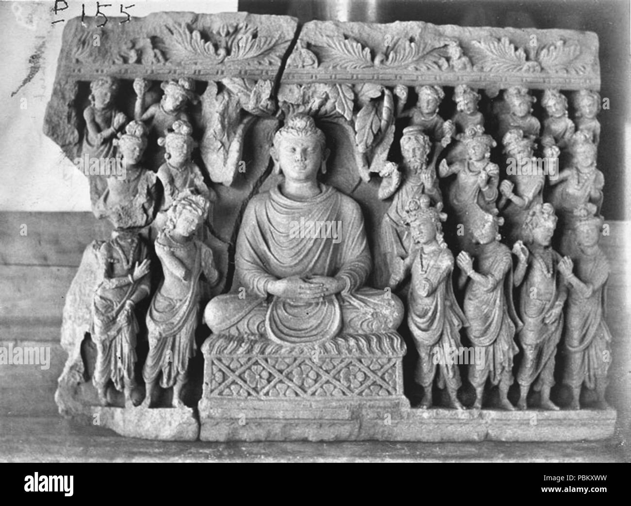 937 Loriya Tangai le Bouddha et les accompagnateurs Banque D'Images