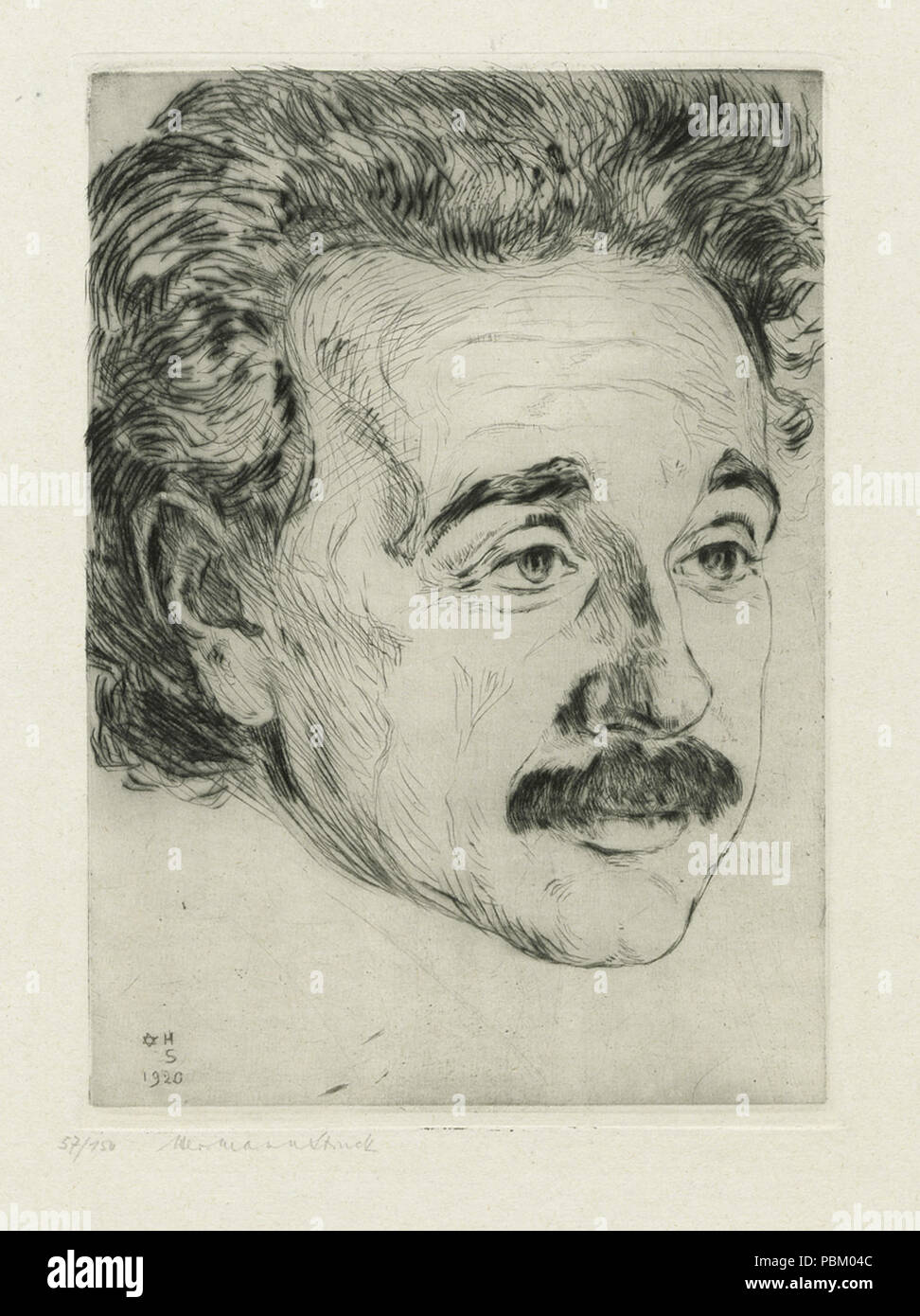 756 Hermann frappé Bildnis Albert Einstein 1920 Banque D'Images