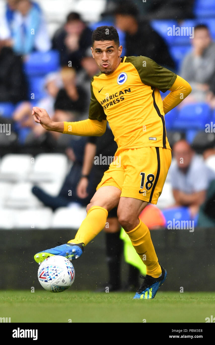 Brighton & Hove Albion Leon Balogun lors de la pré-saison match amical à la St Andrew's billions Trophy Stadium, Birmingham. ASSOCIATION DE PRESSE Photo. Photo date : Samedi 28 juillet 2018. Voir l'ACTIVITÉ DE SOCCER histoire Birmingham. Crédit photo doit se lire : Anthony Devlin/PA Wire. RESTRICTIONS : EDITORIAL N'utilisez que pas d'utilisation non autorisée avec l'audio, vidéo, données, listes de luminaire, club ou la Ligue de logos ou services 'live'. En ligne De-match utilisation limitée à 75 images, aucune émulation. Aucune utilisation de pari, de jeux ou d'un club ou la ligue/dvd publications. Banque D'Images