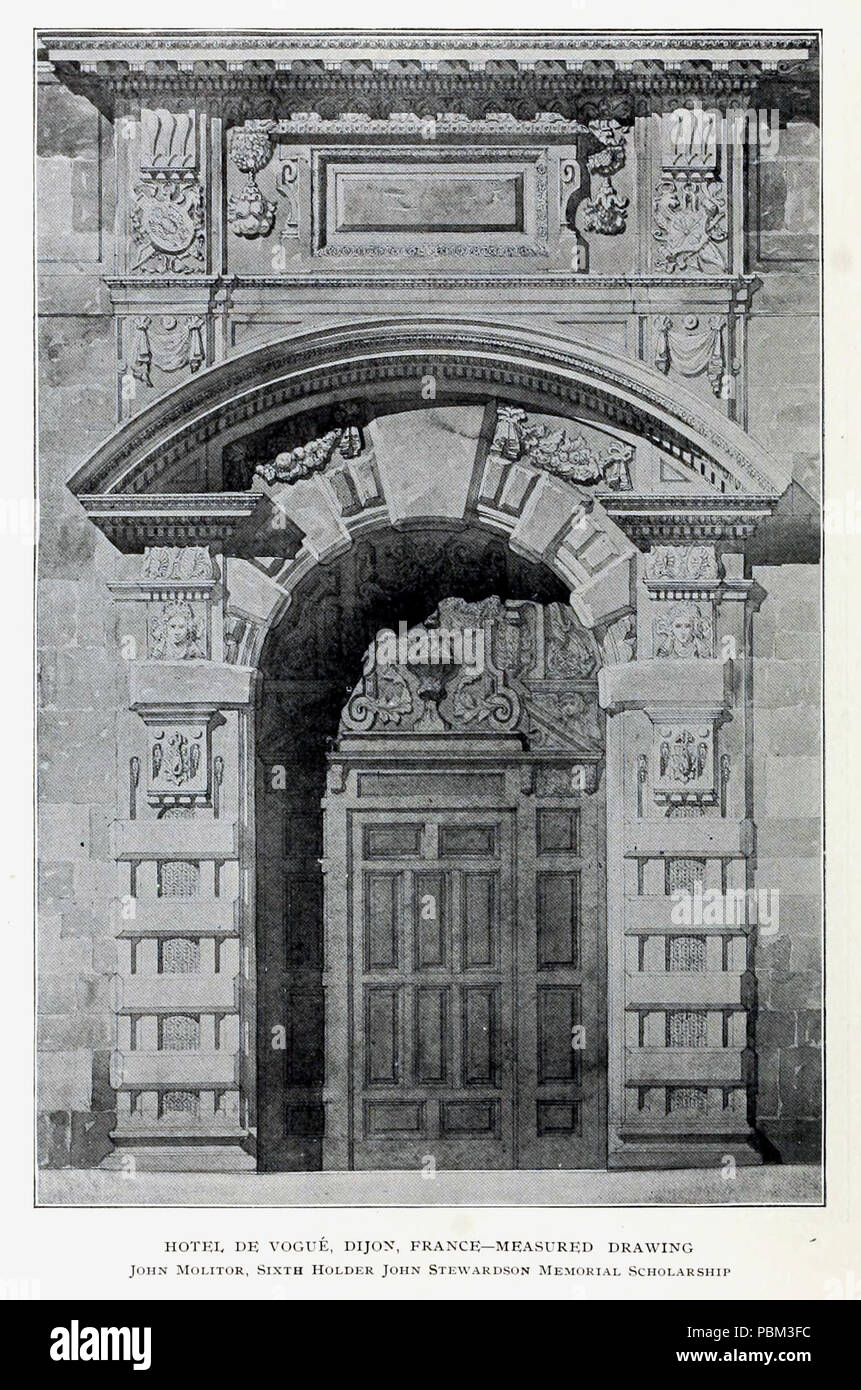 779 Hôtel Vogüé-dessin mesuré Banque D'Images