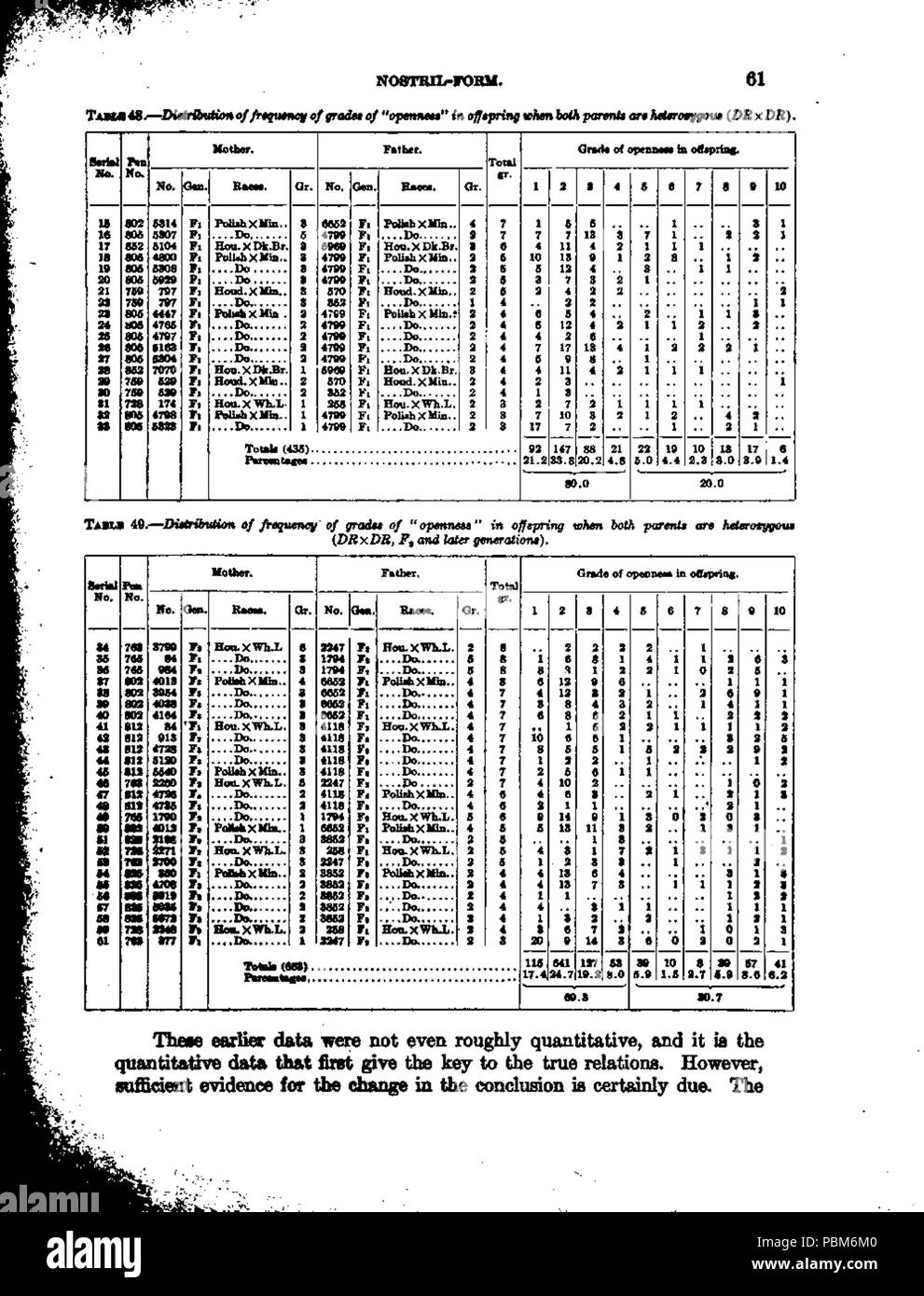 803 l'héritage des caractéristiques dans les volailles domestiques (065) Banque D'Images