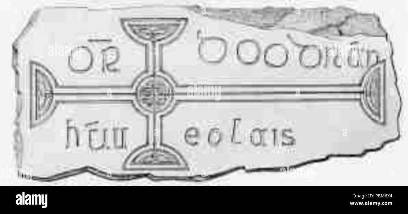 804 l'inscription sur le 10e siècle de tombstone de Muintir Ódhrán Eolais Banque D'Images