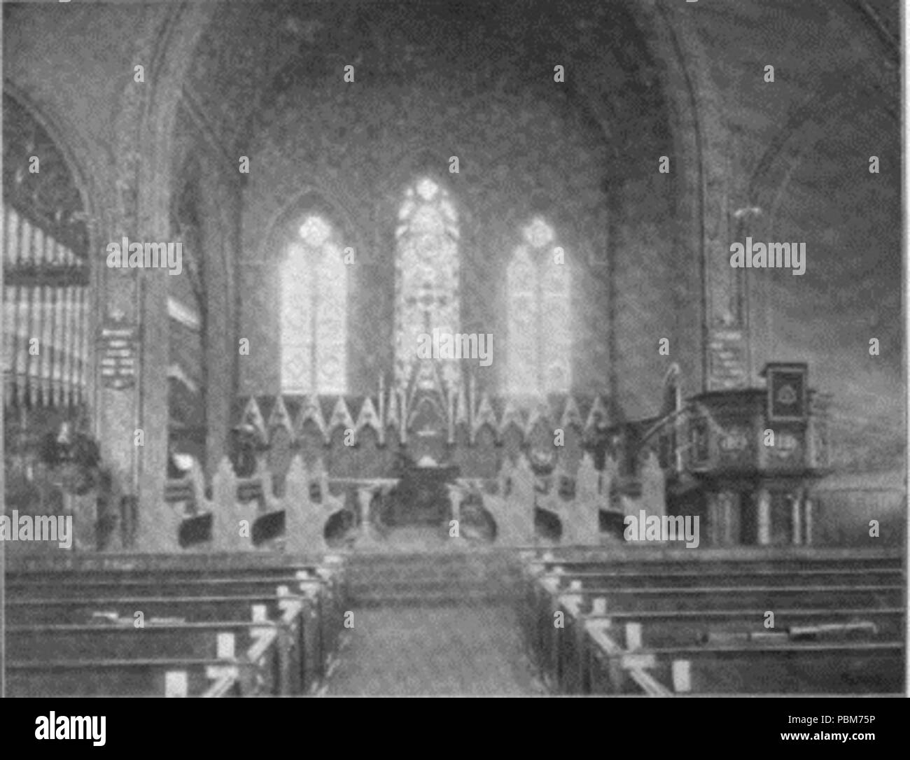 806 intérieur de Saint Matthieu, Wheeling, SANITAIRES CHAUFFAGE SARL Banque D'Images