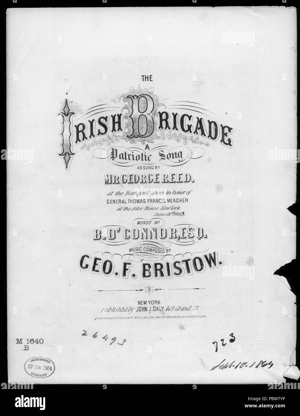 811 brigade irlandaise chanson Banque D'Images
