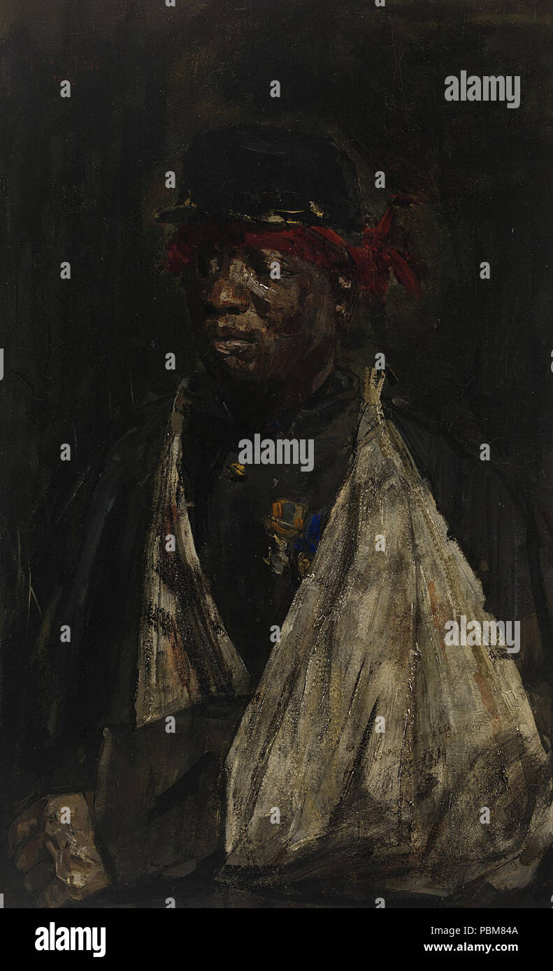 813 Isaac Israëls - Portret van de gewonde KNIL-militair Kees Pop Banque D'Images