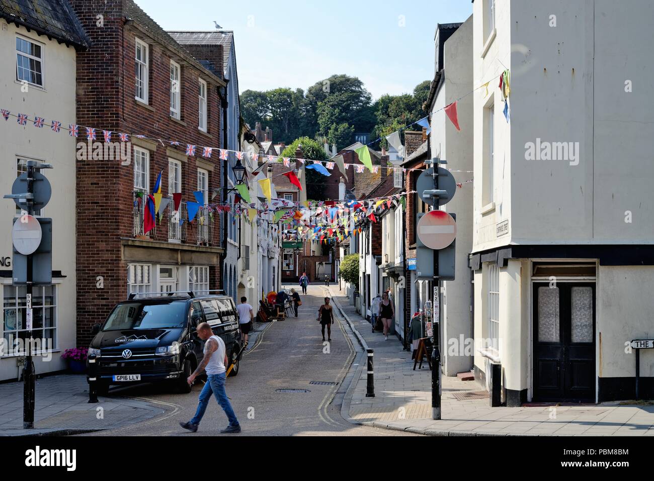 Rue du palais de justice dans l'ancien domaine de Hastings East Sussex England UK Banque D'Images