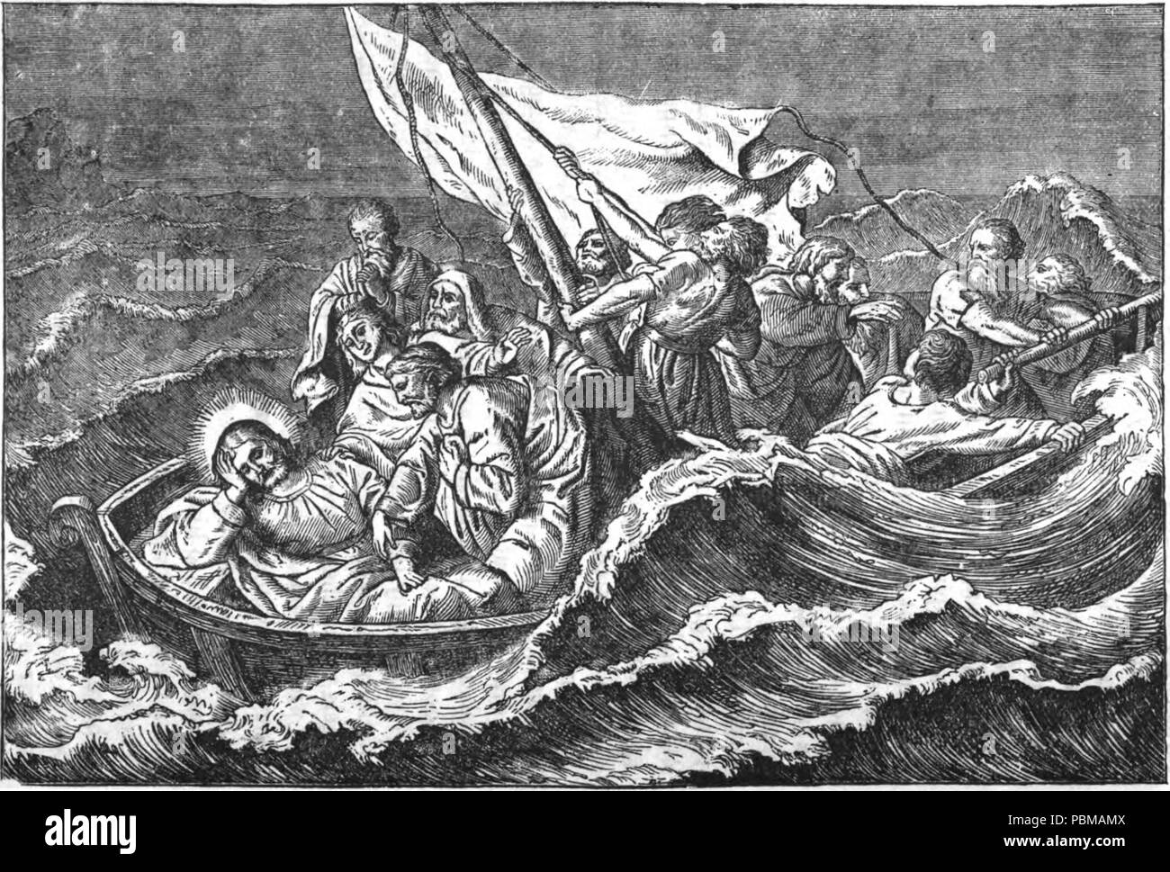 832 Jésus et ses disciples sur la mer de Galilée Banque D'Images