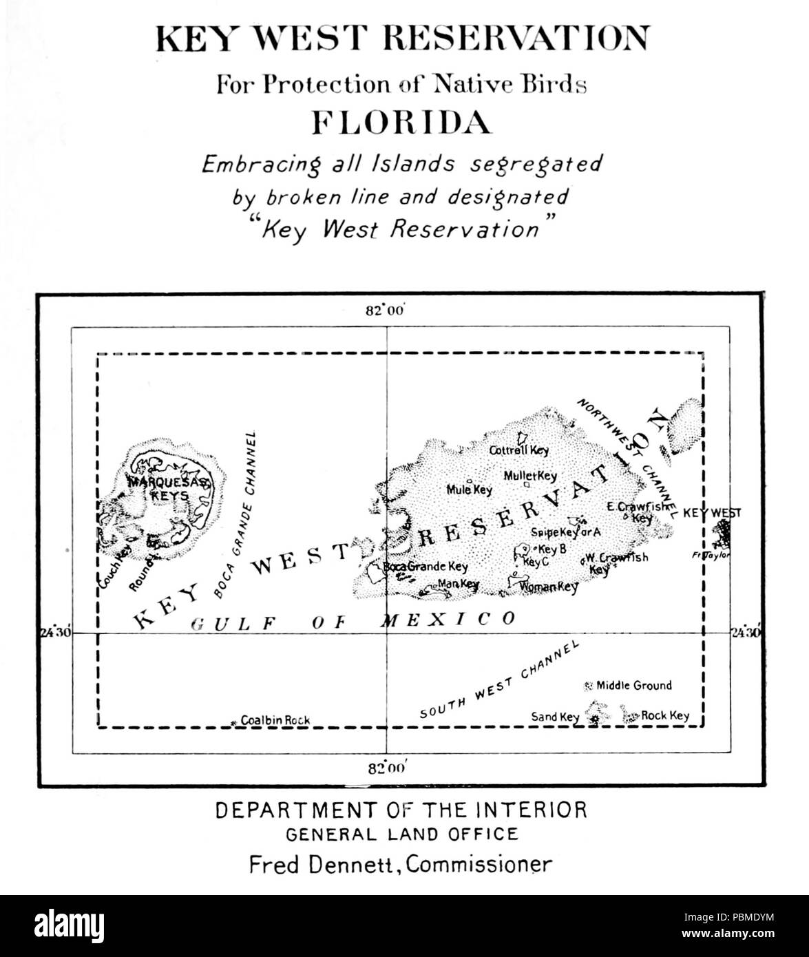 Key West 858 923 OT Réservation illustration Banque D'Images