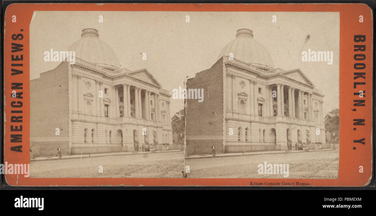 861 Kings County Courthouse, de Robert N. Dennis collection de vues stéréoscopiques Banque D'Images