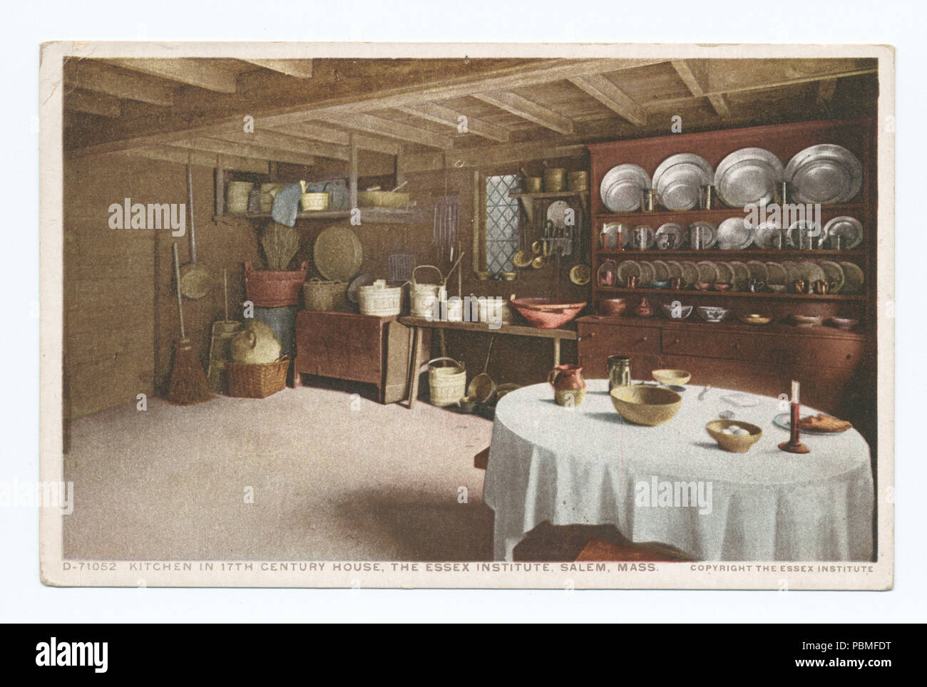 863, cuisine dans maison du 17ème siècle, dans l'Essex Institute, 1684, Salem, la masse (NYPL b12647398-74186) Banque D'Images