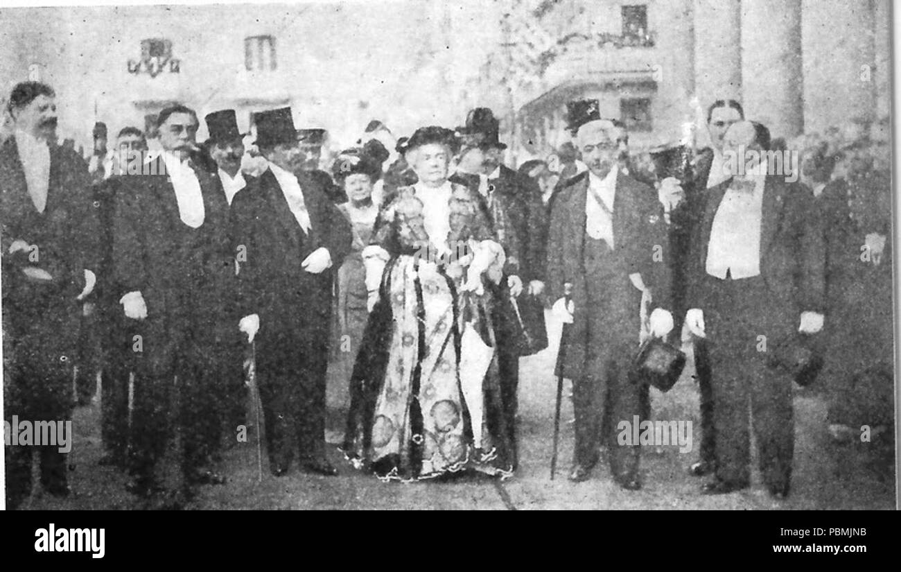 877 La Infanta Isabel con el presidente Figueroa Alcorta y el presidente d Chili Pedro Montt Banque D'Images