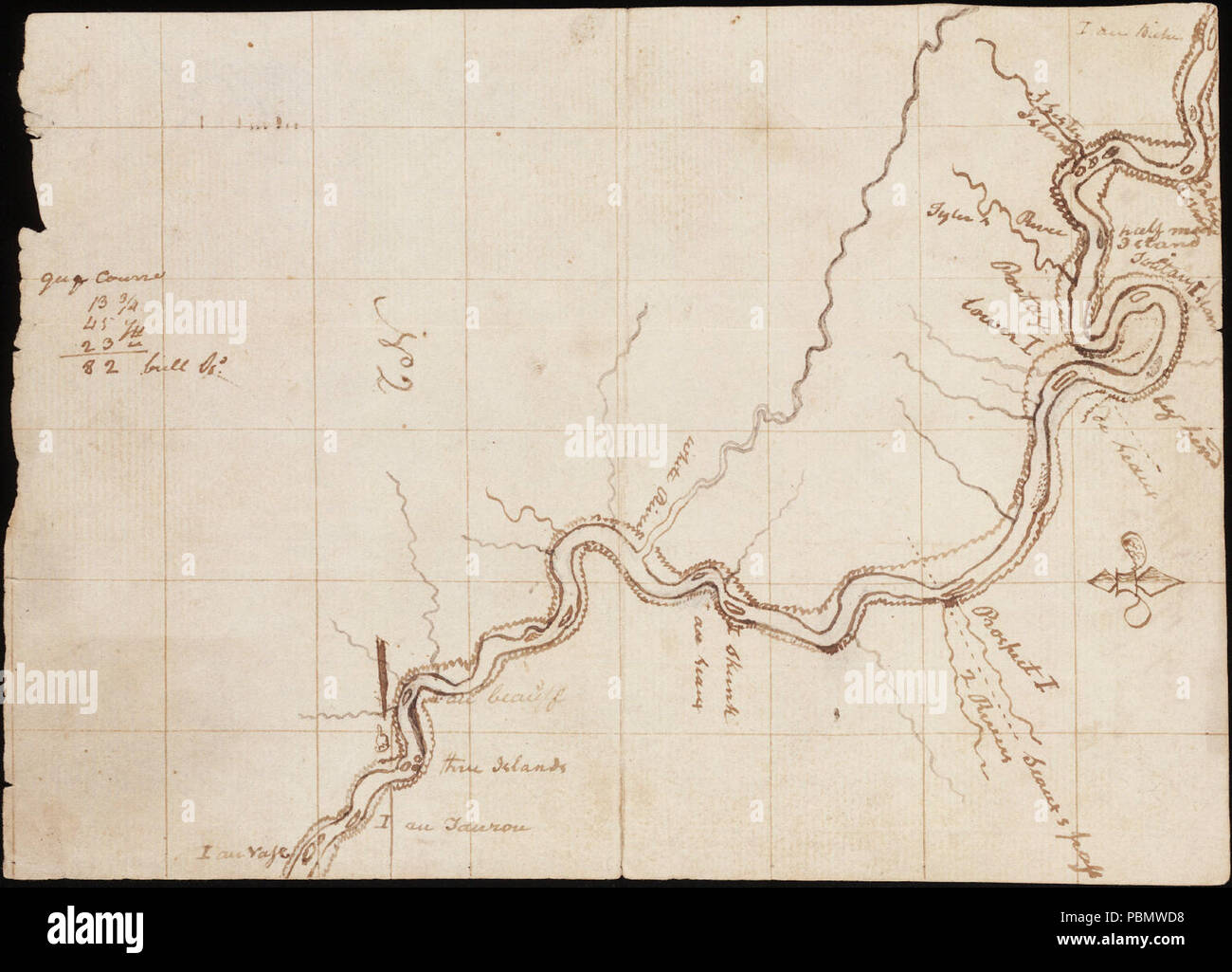 . Une carte de l'expédition Lewis et Clark. vers 1800 917 Cartes ...