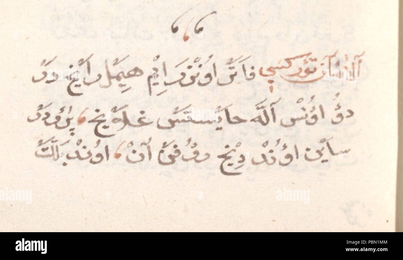974 LUTHER Vater unser im Himmelreich (arabe manuscrit) Banque D'Images