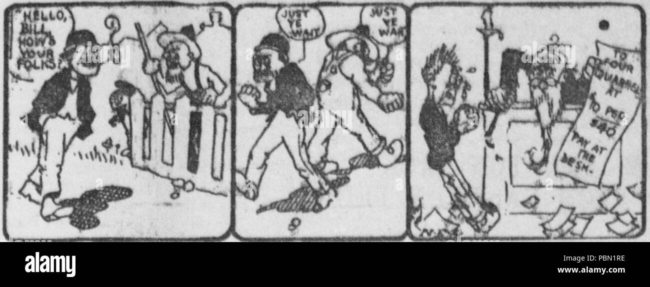 975 cartoon LWS sur Bayes vs Langley Banque D'Images