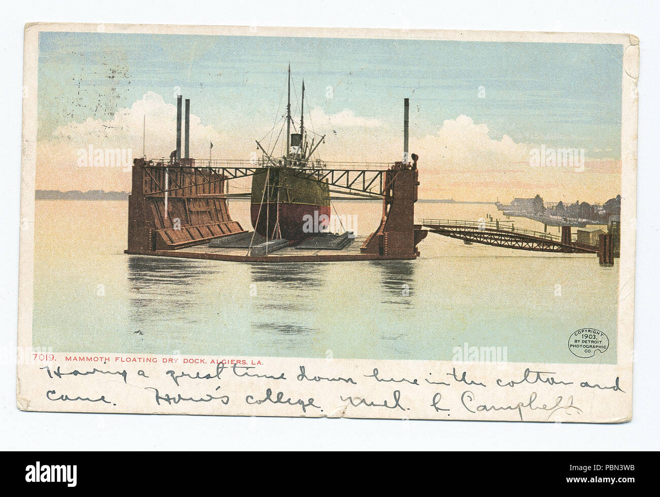 989 Mammoth cale sèche flottante, Alger, La NYPL (b)12647398-66838 Banque D'Images