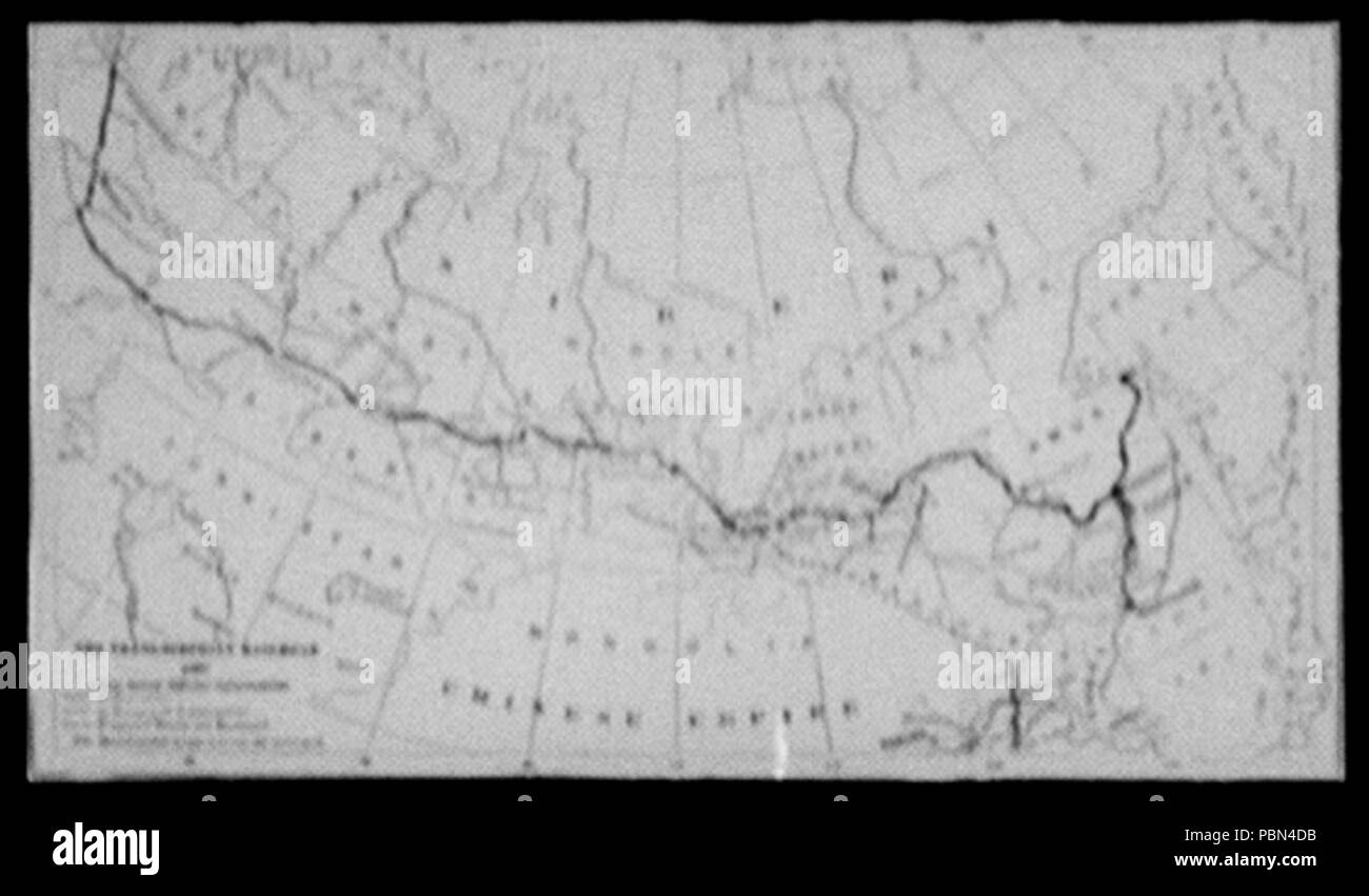 994 Carte de la Russie montrant itinéraire du W.T.C. (C.-à-d. La Commission de transport mondiale) de Vladivostok à Saint-Pétersbourg RCAC2004708004 Banque D'Images
