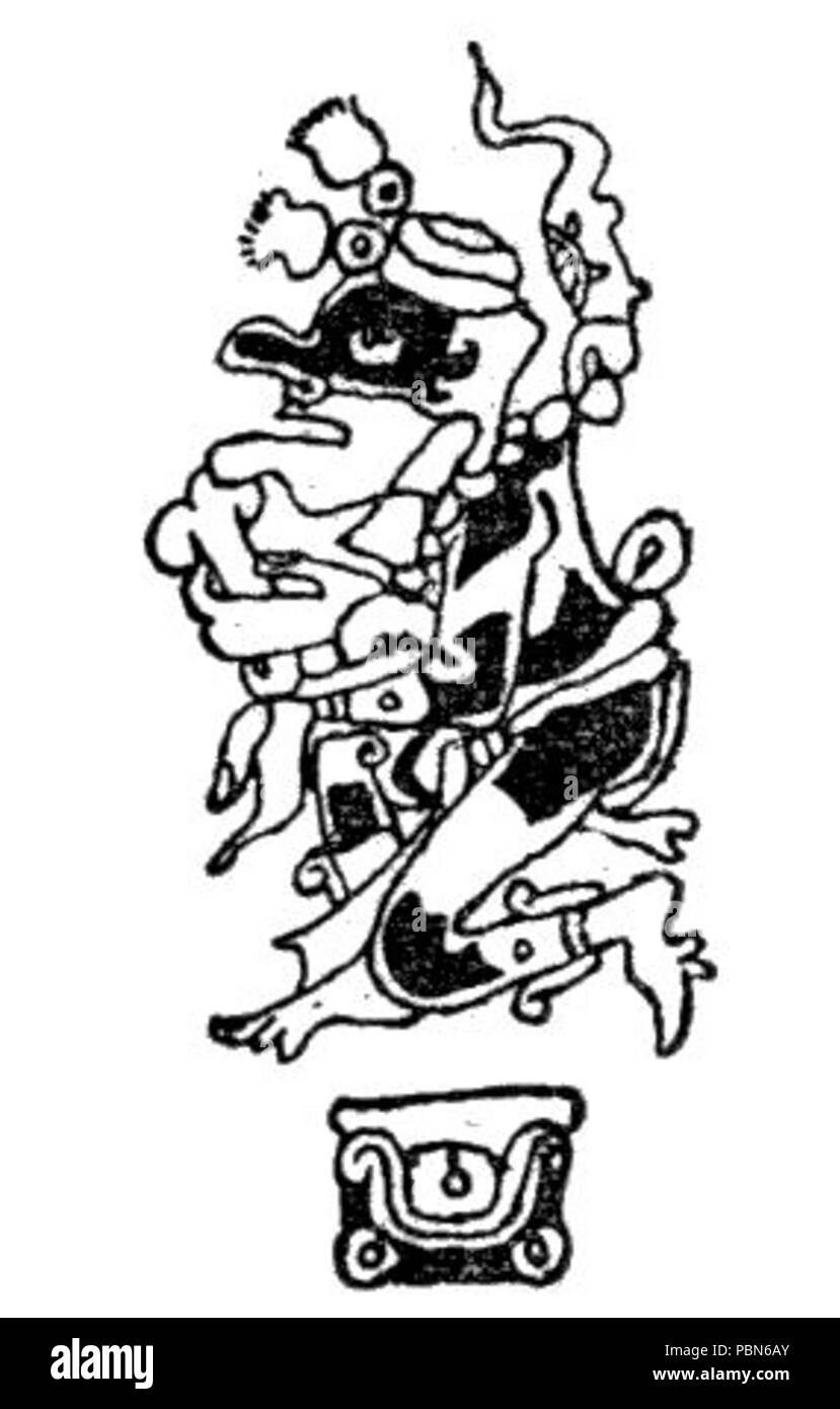 1009 hiéroglyphes mayas Fig 05 Banque D'Images