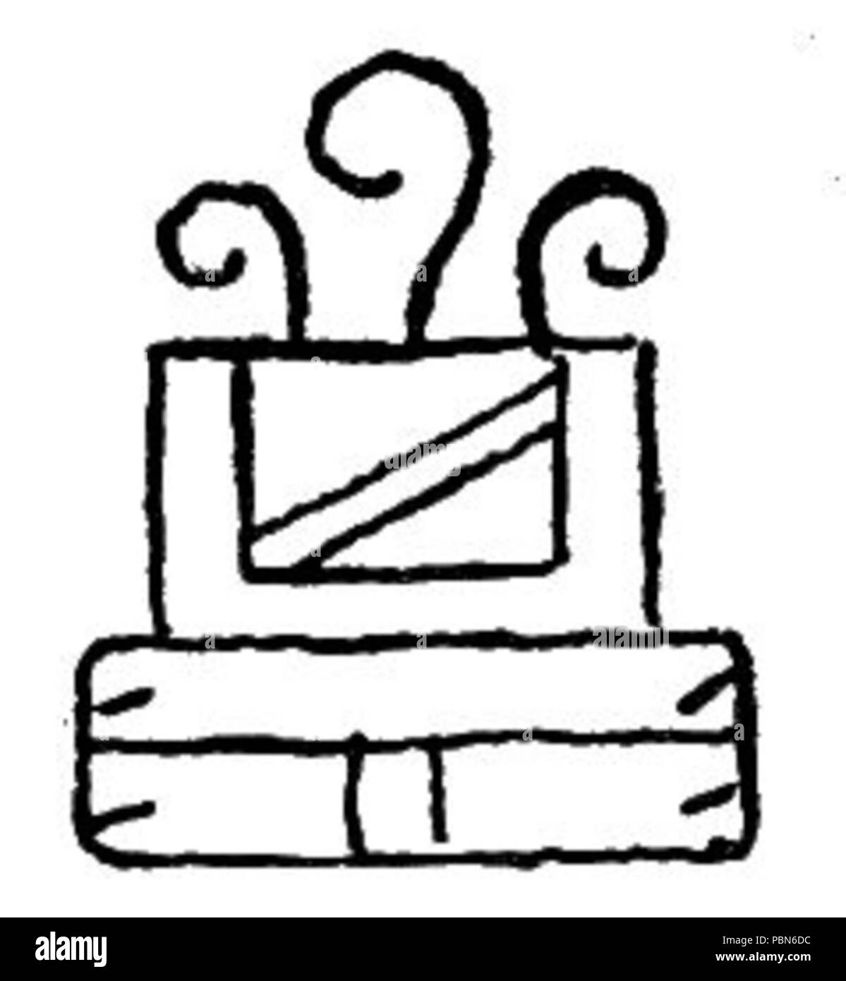 1009 hiéroglyphes mayas Fig 74 Banque D'Images