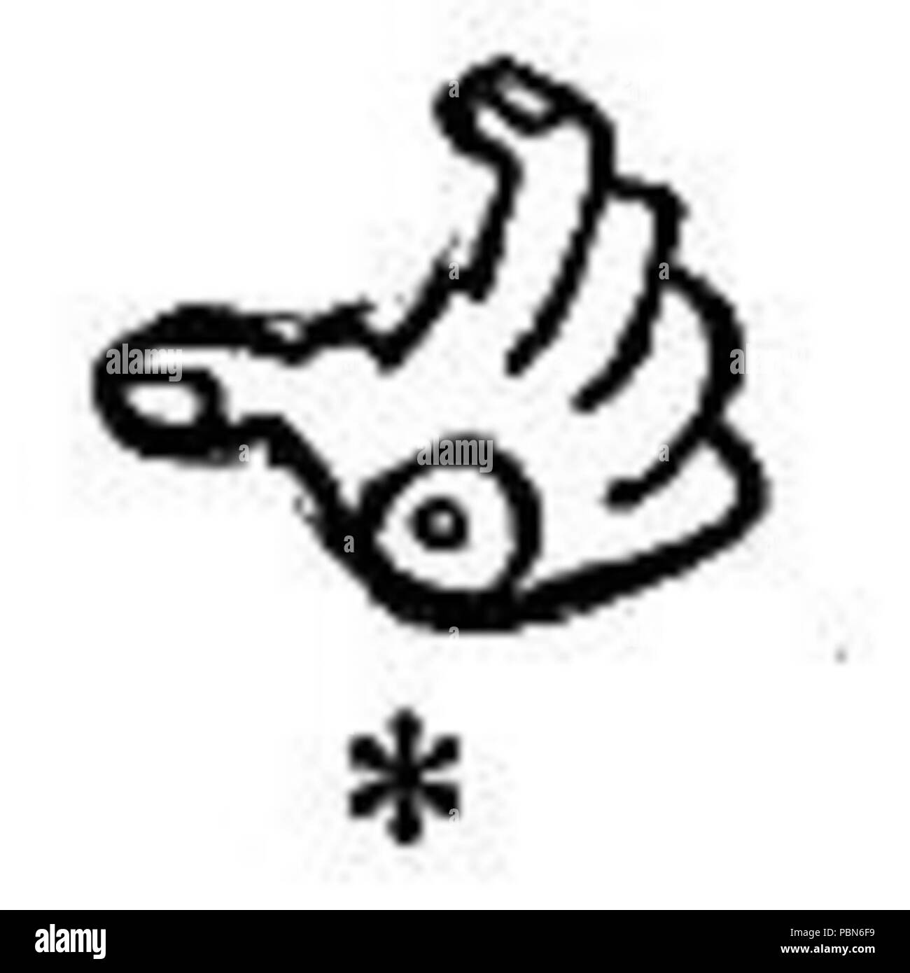 Hiéroglyphes Mayas 1009 Sidenote 101e Banque D'Images