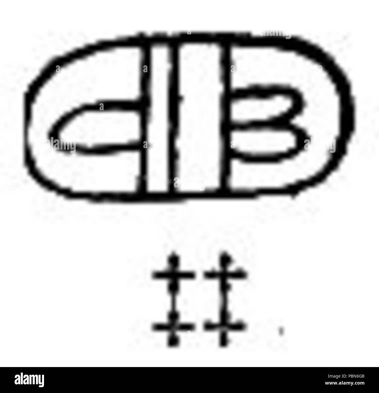 Hiéroglyphes Mayas 1010 Sidenote 71 Banque D'Images