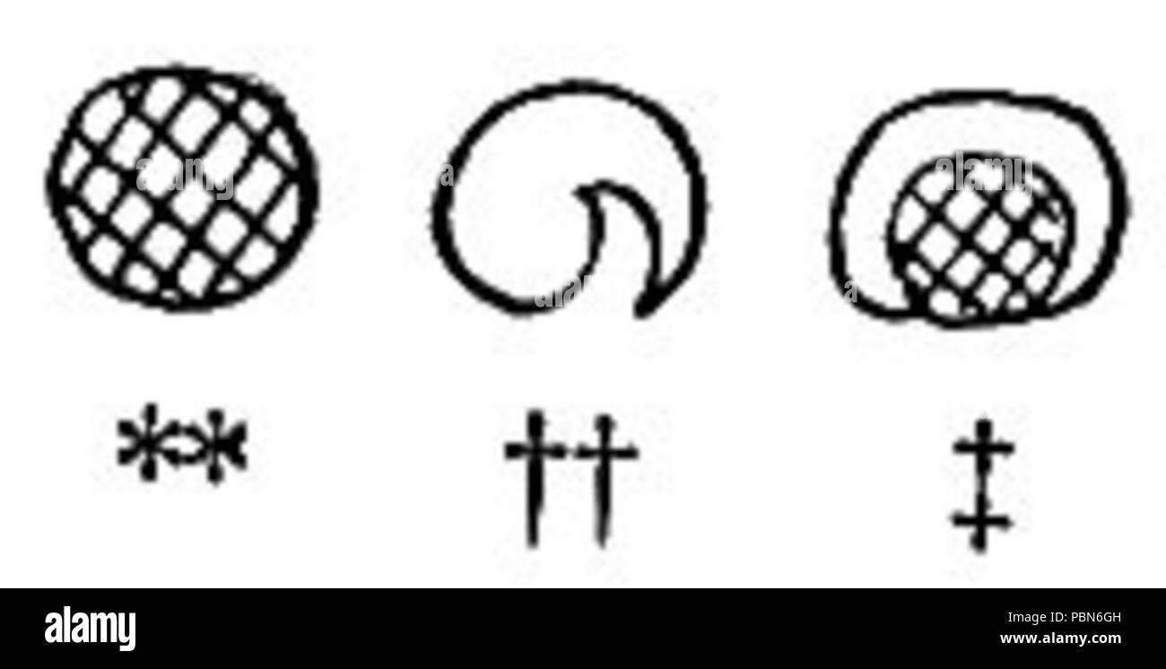 Hiéroglyphes Mayas 1010 Sidenote 88d-f Banque D'Images