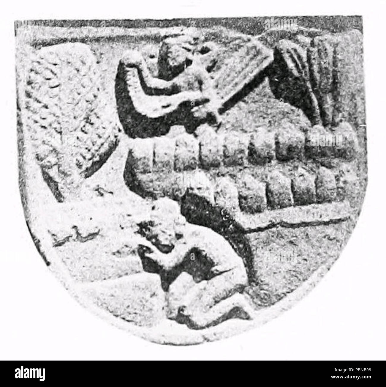 983 la dévotion de la Mahabodhi et l'Apsara Banque D'Images