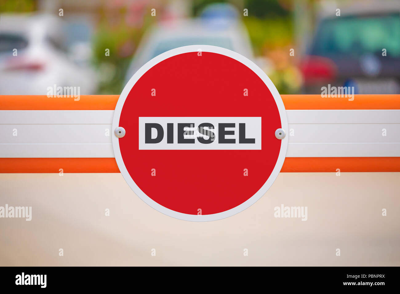 Interdiction du carburant diesel Banque D'Images