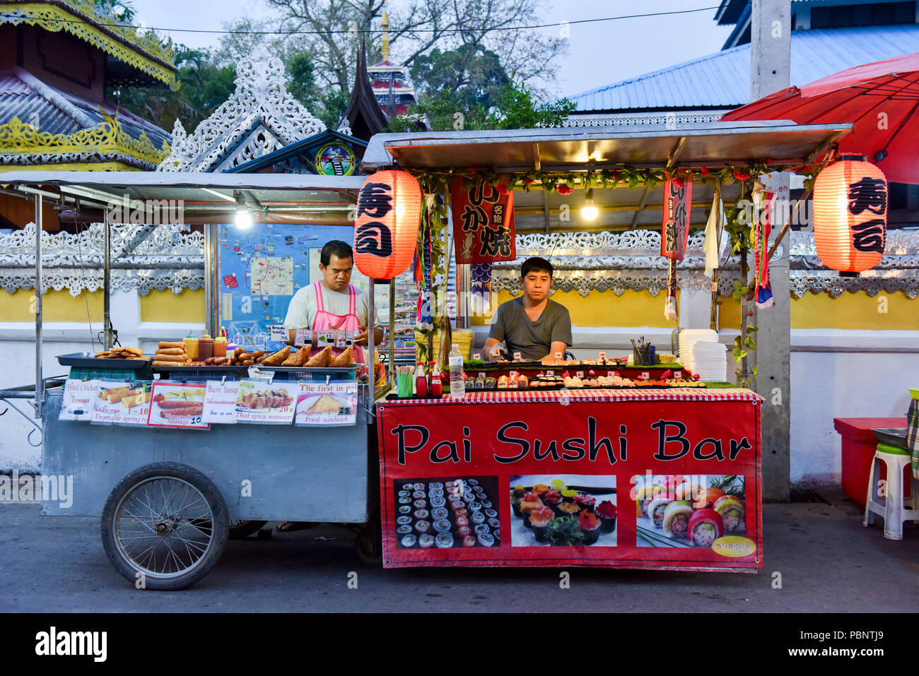 Street Food, Pai Thaïlande Banque D'Images