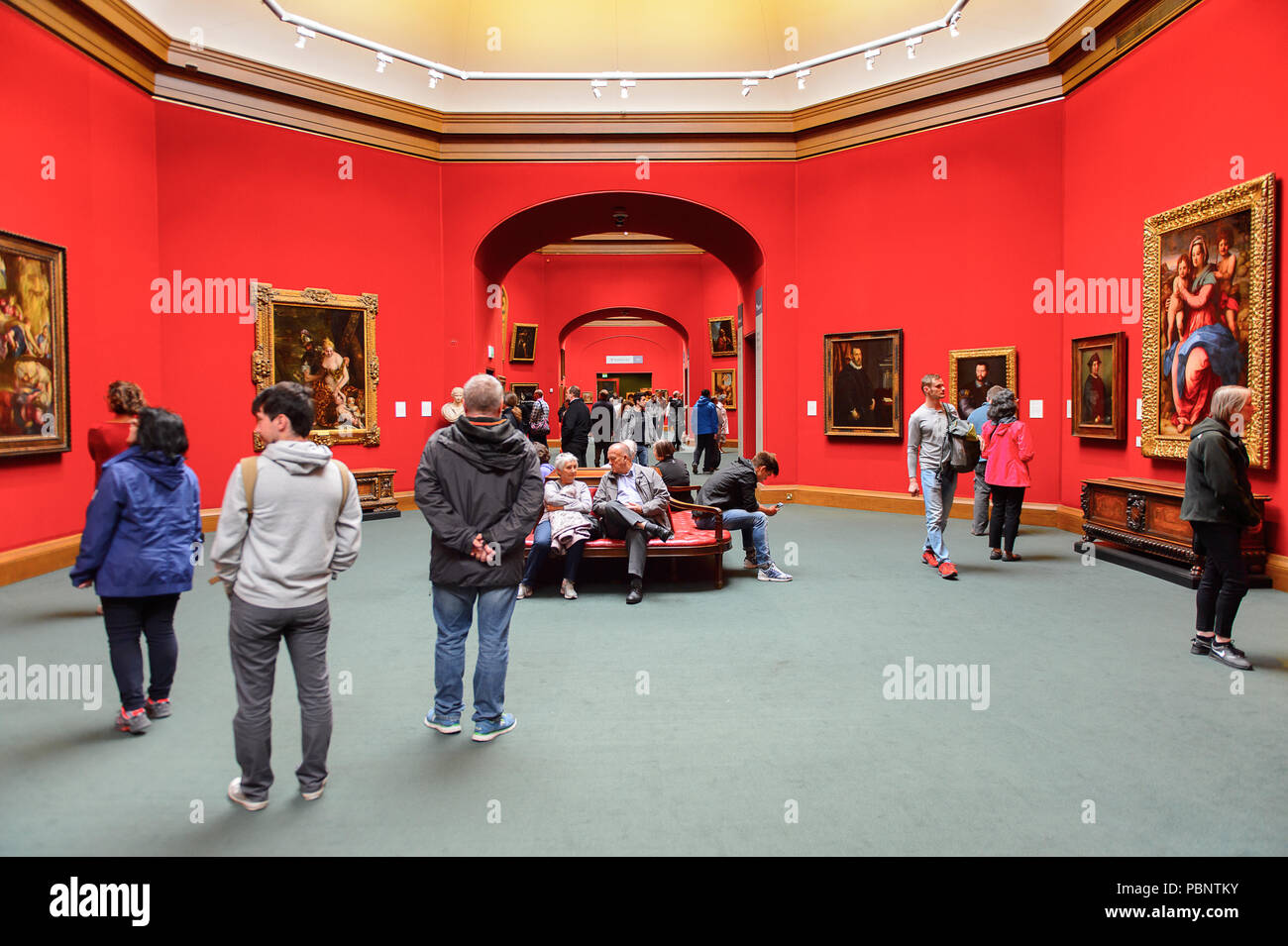 Edimbourg, Ecosse - Juillet 17, 2016 : Intérieur de la Scottish National Gallery, Édimbourg, Écosse. Il a été conçu par William Henry Playfair Banque D'Images