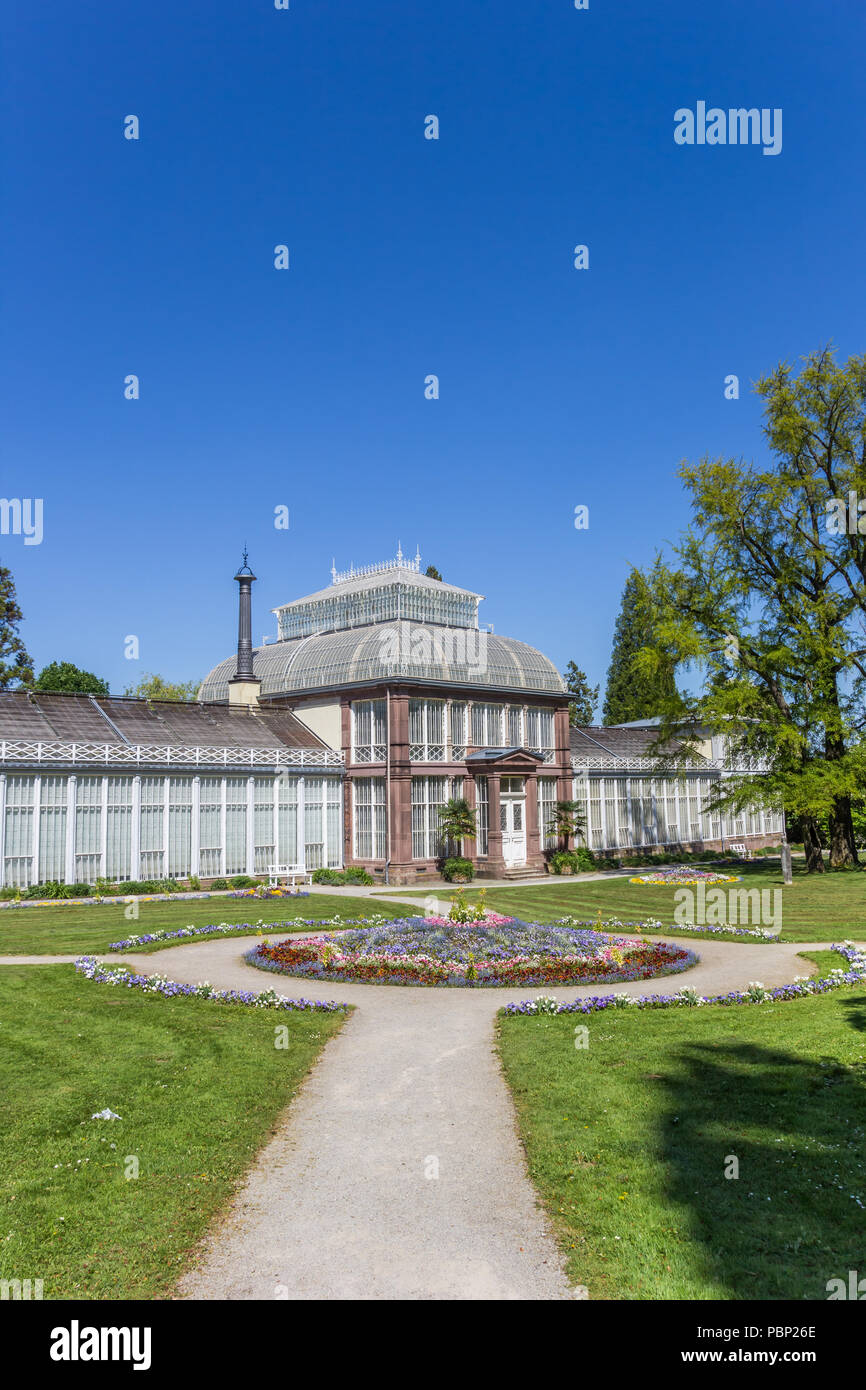 Dans la grande serre historique Le parc Bergpark de Kassel, Allemagne Banque D'Images