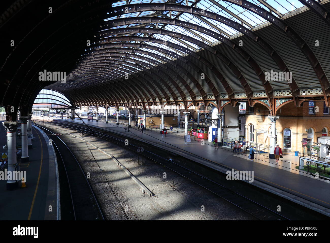 Vue de l'intérieur de la gare de York Banque D'Images