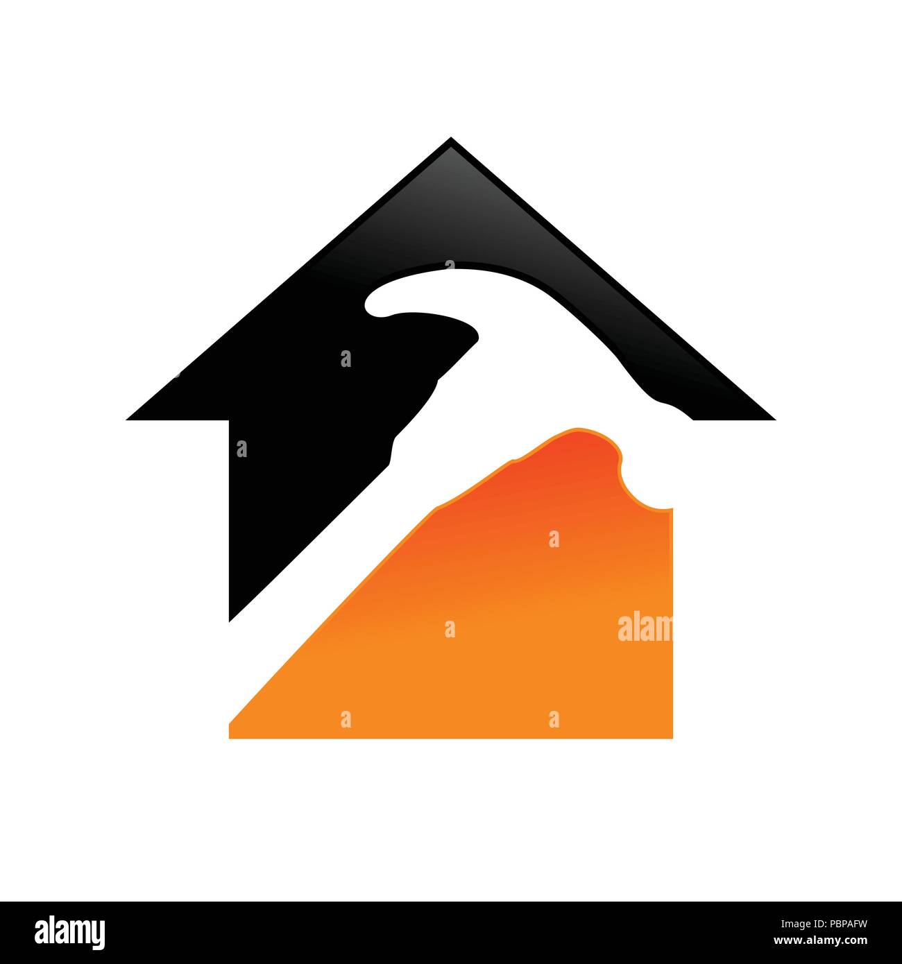 Service de réparation de maison symbole vecteur modèle de conception de logo graphique Illustration de Vecteur