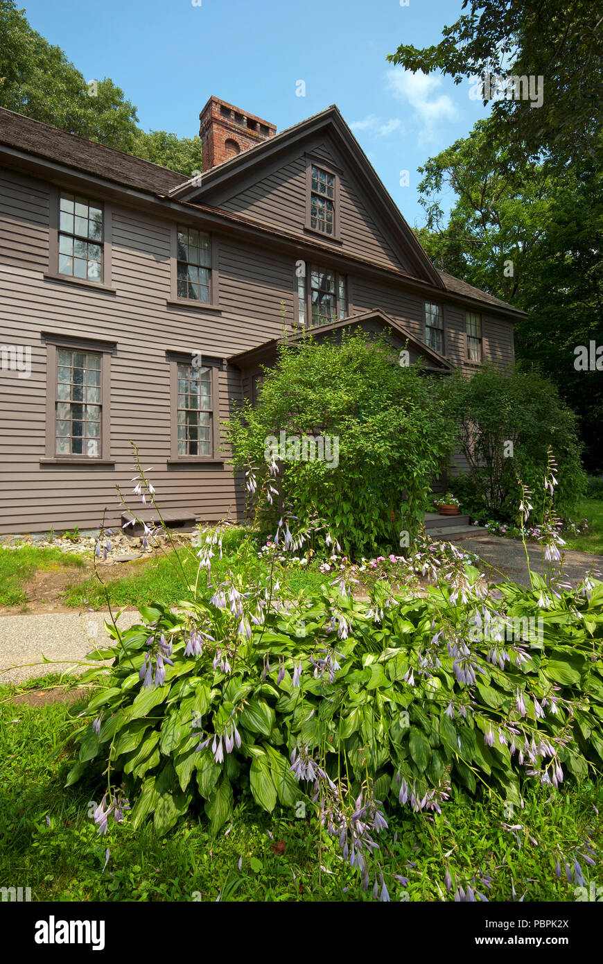 Orchard House, Louisa May Alcott, où a vécu de 1858 jusqu'en 1877 et a écrit son roman "Little Women", Concord, comté de Middlesex, Massachusett, USA Banque D'Images