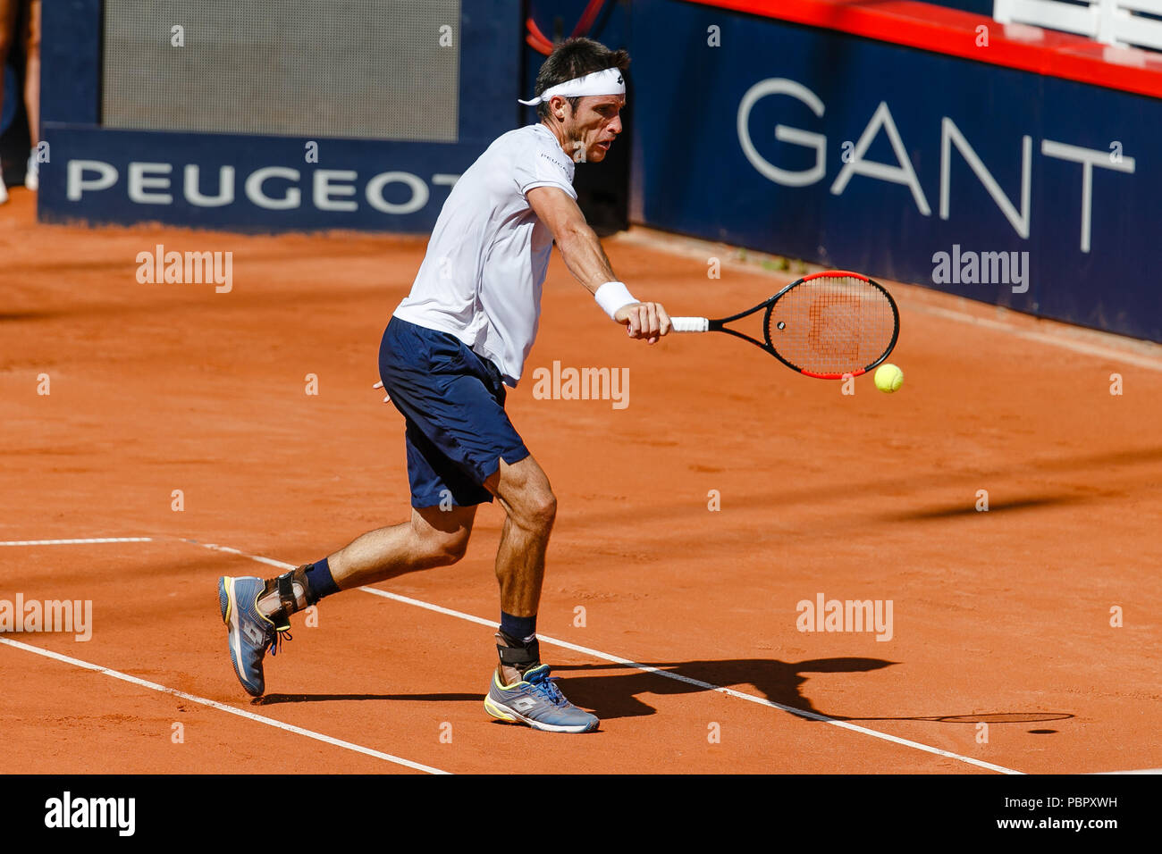 Hambourg, Allemagne, 29 juillet 2018 : Leonardo Mayer de l'Argentine au cours de la Tennis Open allemand à Hambourg Rothenbaum. Crédit : Frank Molter/Alamy live news Banque D'Images