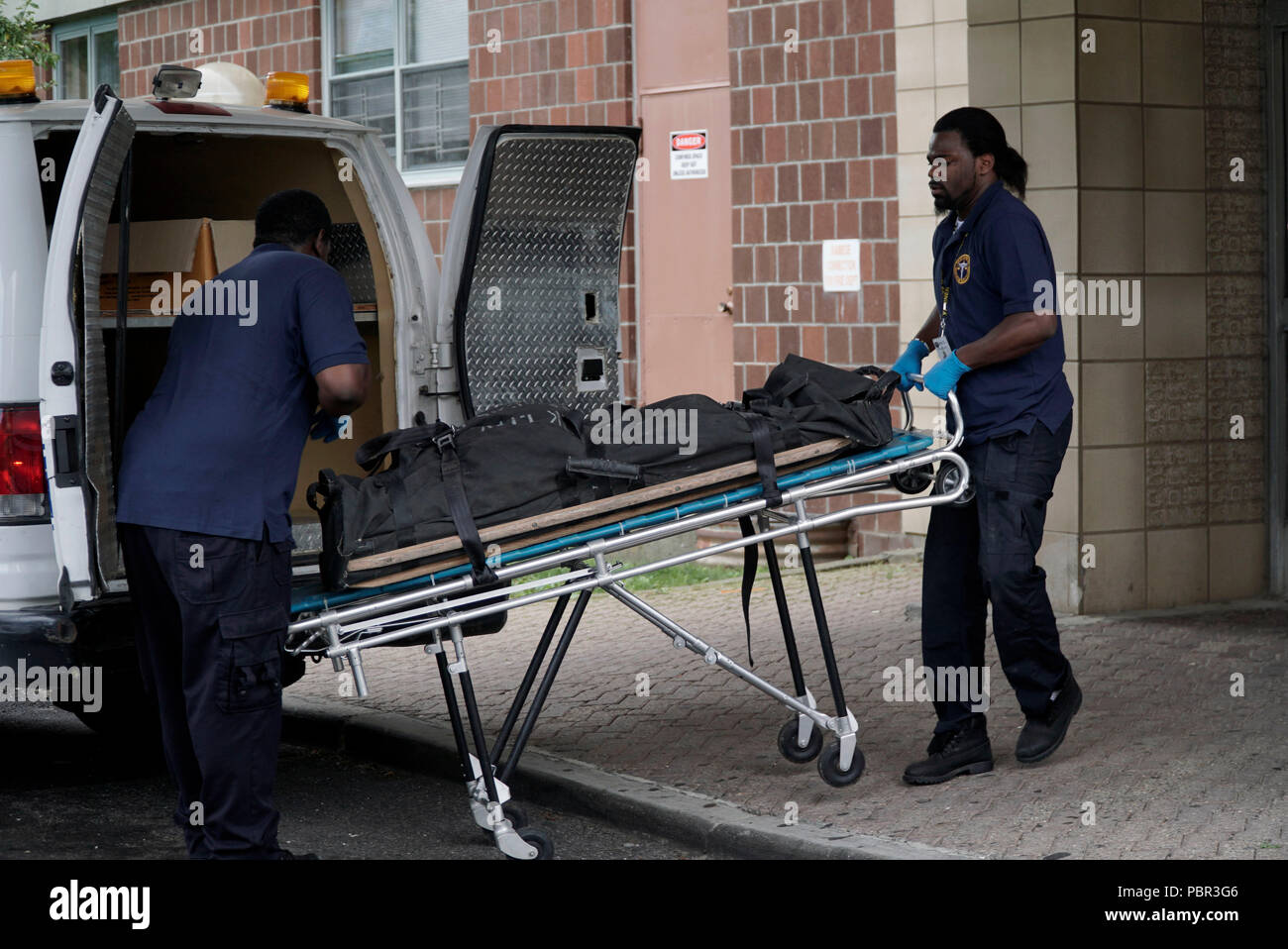 New York, New York, USA. 29 juillet, 2018. Médecin légiste en chef de la santé publique et sert le système de justice pénale grâce à la science médico-légale, d'enquête de la mort, et l'analyse des preuves. Crédit : John Marshall/Mantel ZUMA Wire/Alamy Live News Banque D'Images