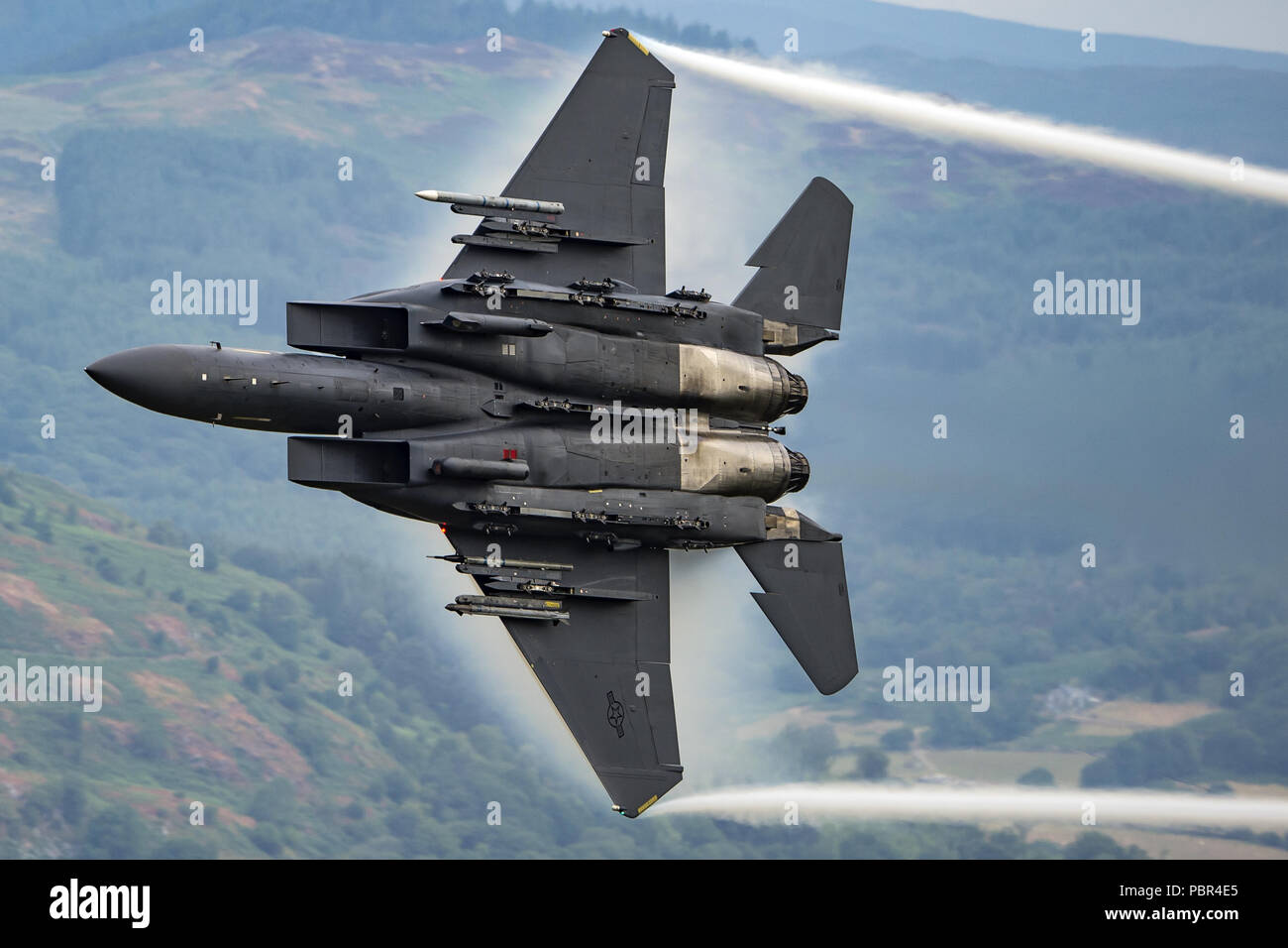 La Chine. 30 juillet, 2018. Le F-15E Strike Eagle est un Américain tous les temps d'attaque interarmées multirôle dérivé du McDonnell Douglas F-15 Eagle. Le F-15E a été conçu dans les années 80 pour les long-courriers, l'interdiction à grande vitesse sans s'appuyer sur l'escorte ou d'avions de guerre électronique. Crédit : SIPA Asie/ZUMA/Alamy Fil Live News Banque D'Images
