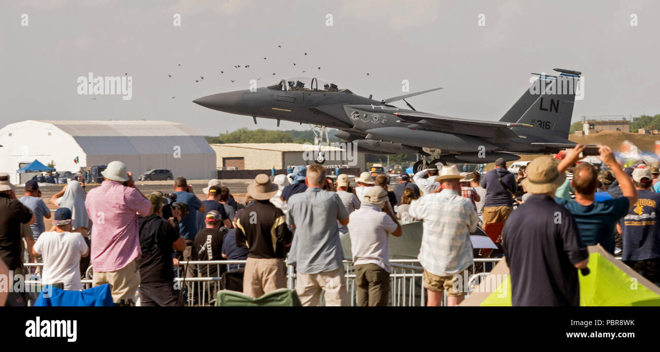 L'USAF, F-15E Strike Eagle, 492ème, RAF Lakenheath Banque D'Images
