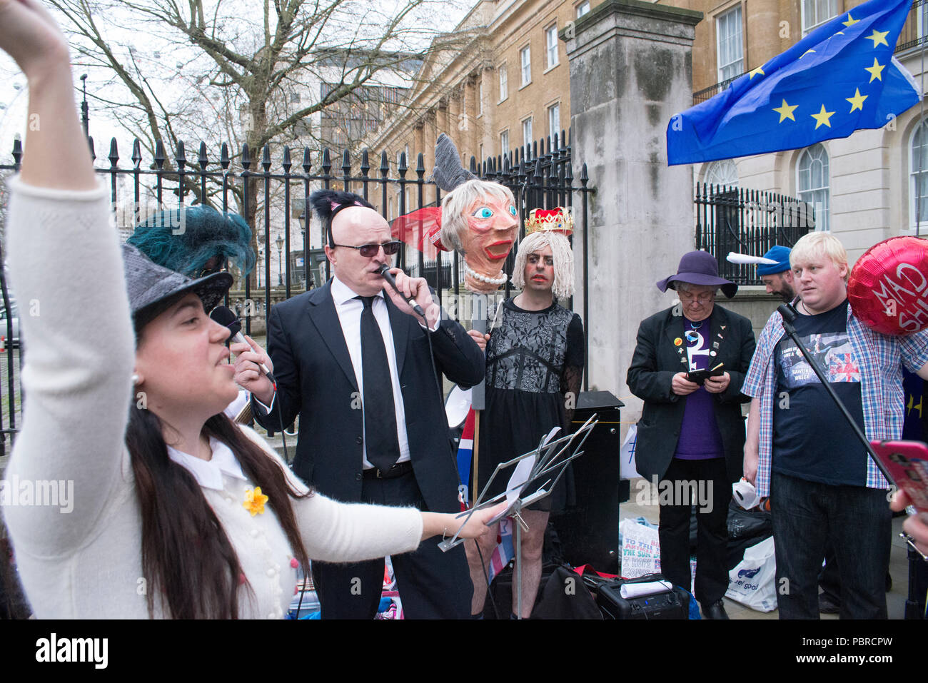 29 mars 2017 - Vernon - Londres - protestations contre la signature de l'Article 50 Le déclenchement du retrait du Royaume-Uni de l'Union européenne (UE). Manifestations Banque D'Images